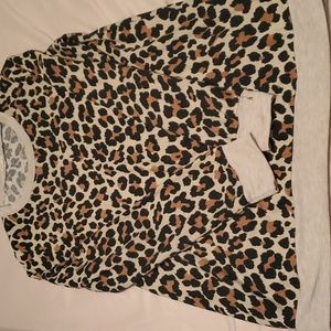 Womens First Look Cheetah Print Sweatshirt Made in the U.S.A